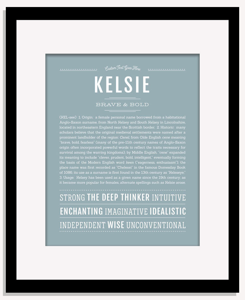 Frame Options | Powder Blue | Maple Frame, Matted