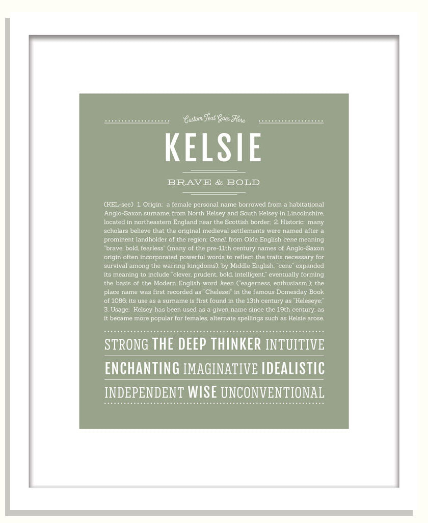 Frame Options | Sage | Black Frame, Matted