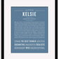 Frame Options | Steele Blue | Maple Frame, Matted