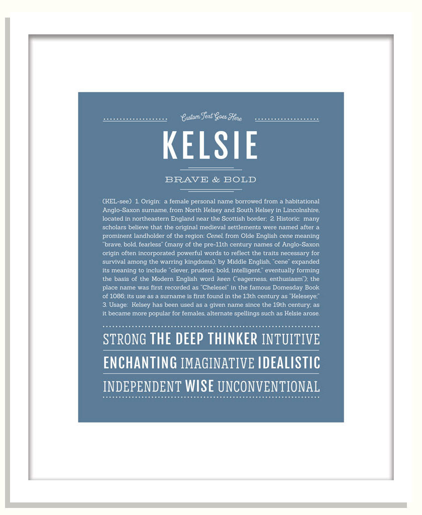 Frame Options | Steele Blue | Black Frame, Matted