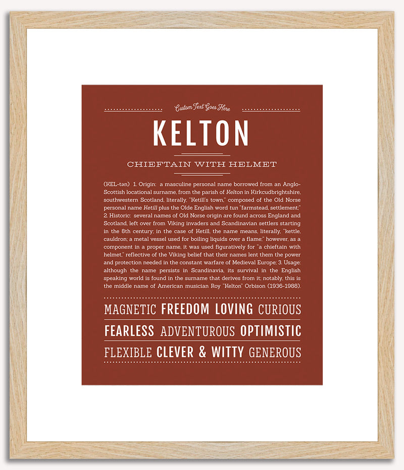 Kelton | Name Art Print