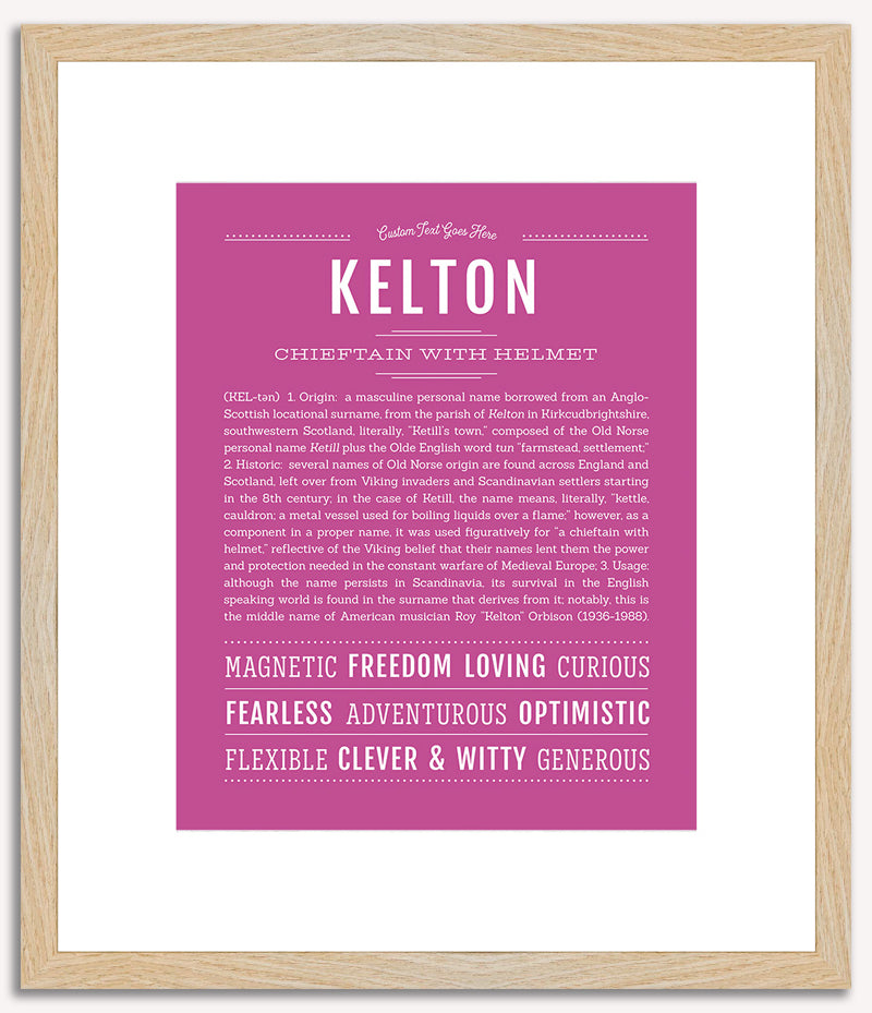 Kelton | Name Art Print