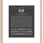 Ken | Name Art Print