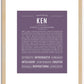 Ken | Name Art Print