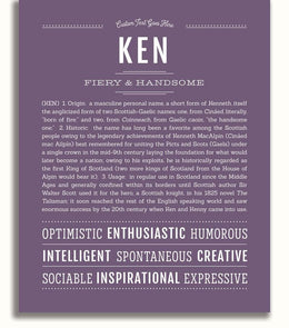 Ken | Name Art Print – Name Stories