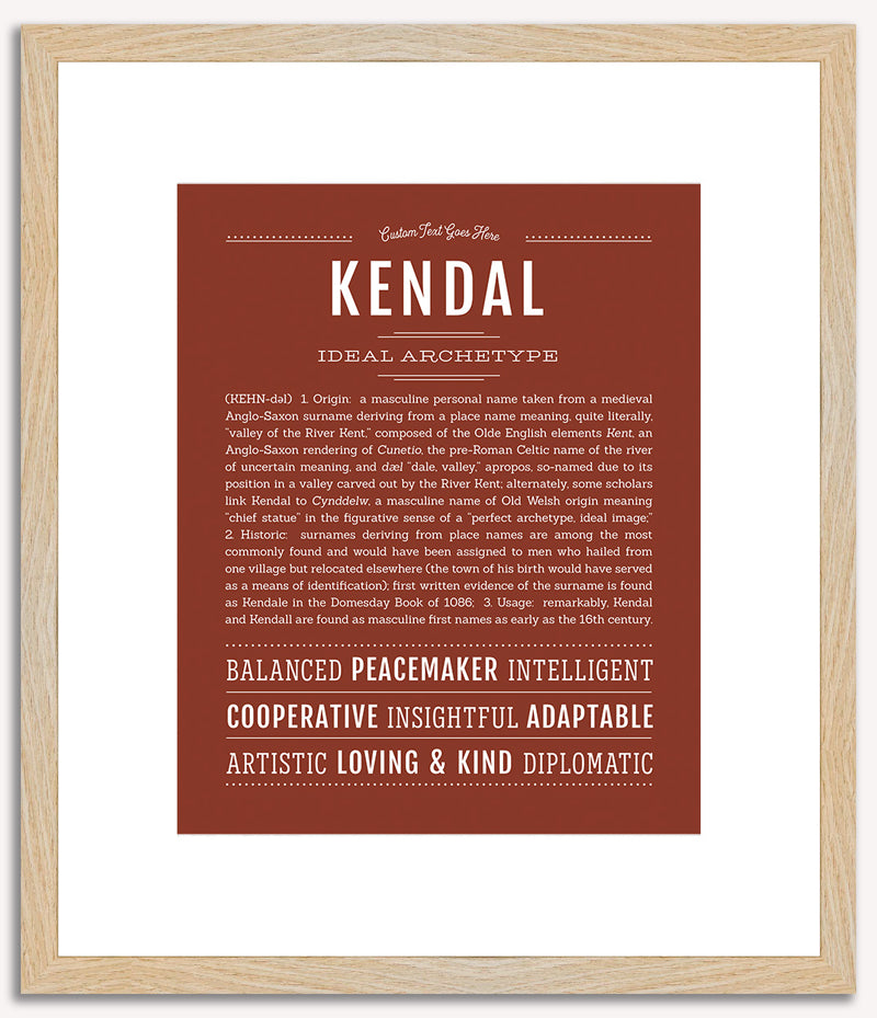 Kendal | Name Art Print