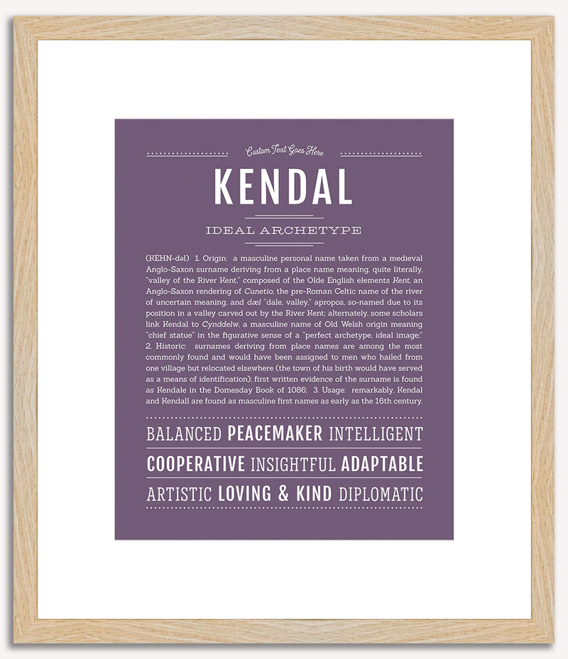 Kendal | Name Art Print