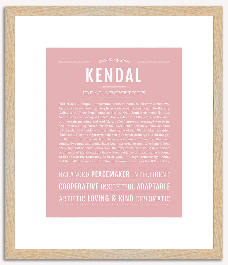 Kendal | Name Art Print