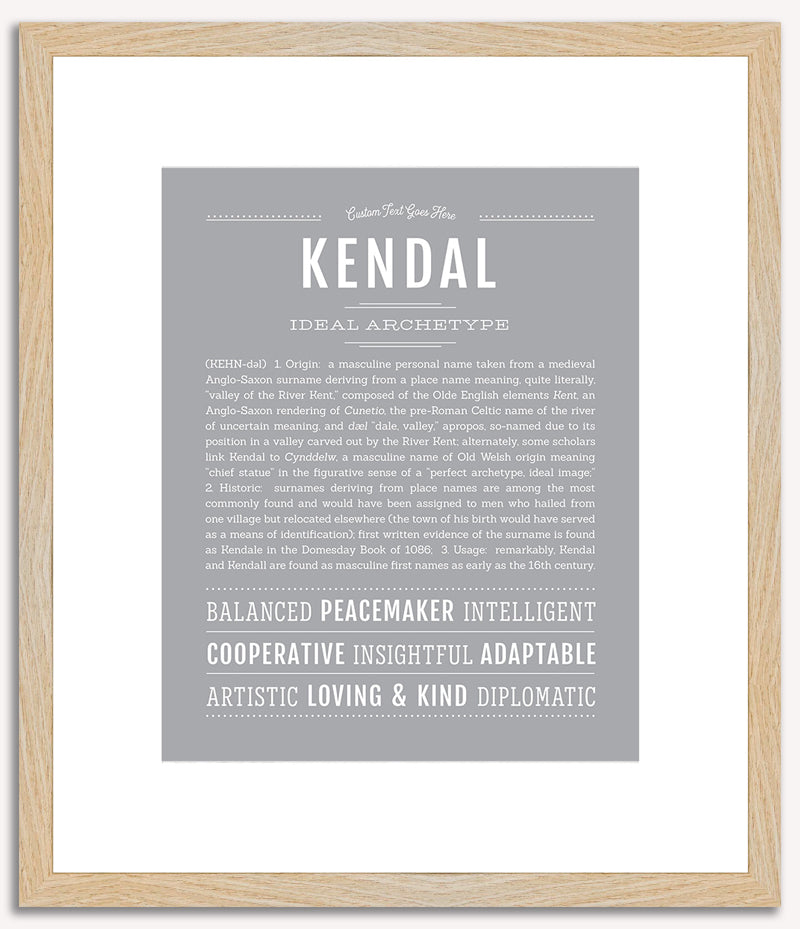 Kendal | Name Art Print