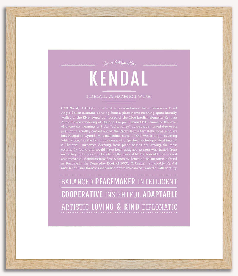 Kendal | Name Art Print