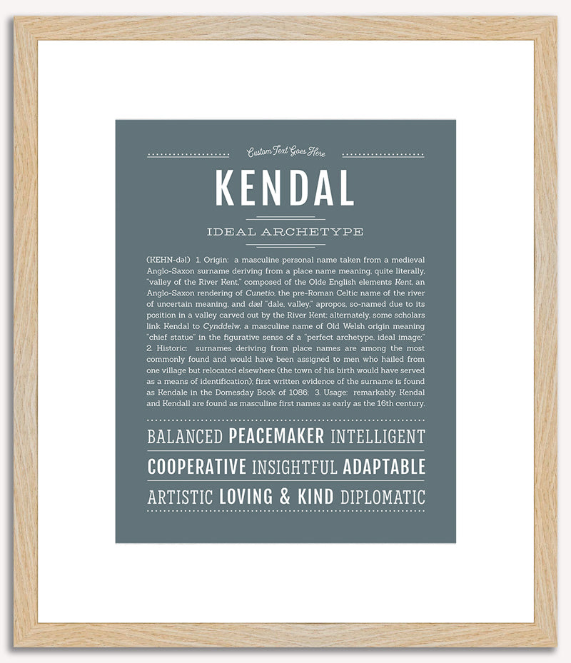 Kendal | Name Art Print