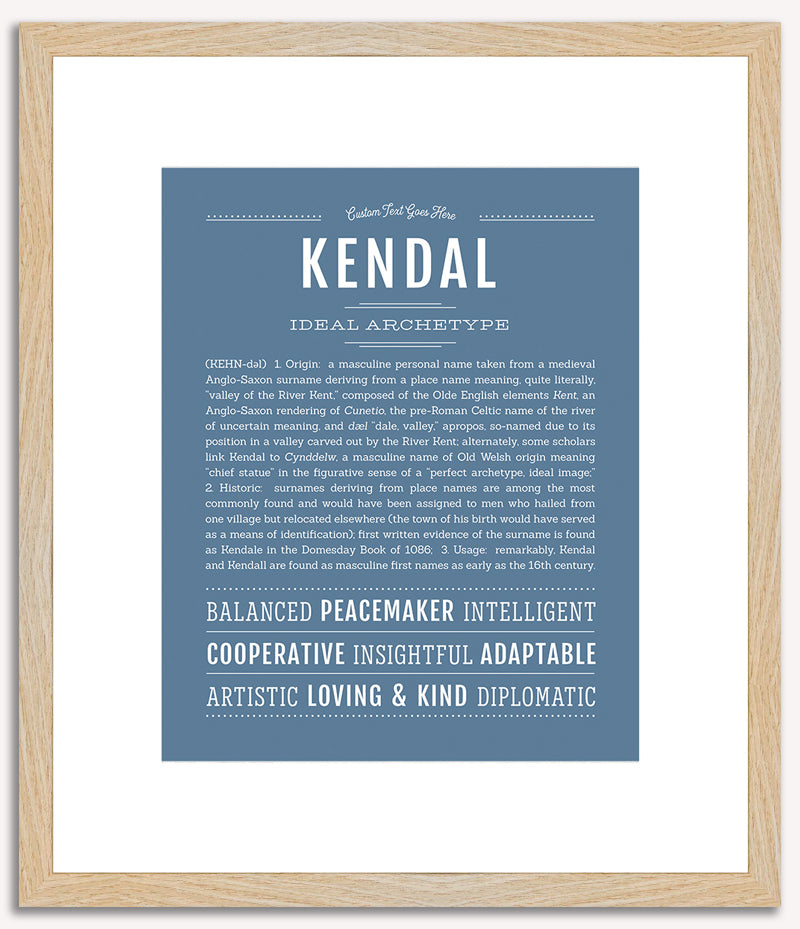 Kendal | Name Art Print