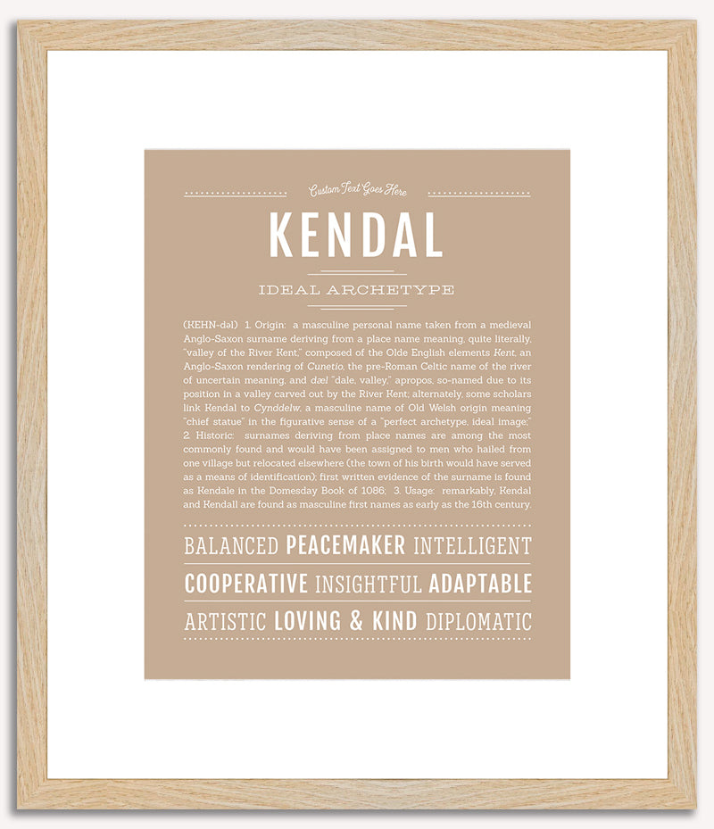 Kendal | Name Art Print