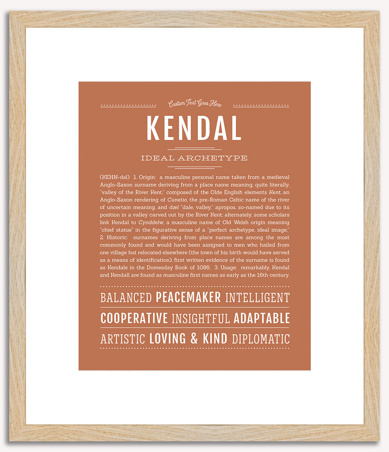 Kendal | Name Art Print