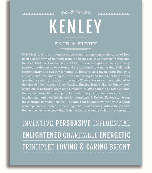 Frame Options | Powder Blue | White Frame, Matted