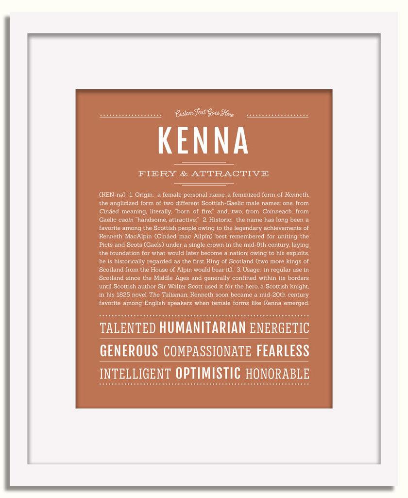 Frame Options | Terra Cotta | White Frame, Matted