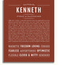 Kenneth Kenneth | Name Art Print – Name Stories