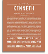 Kenneth Kenneth Personalized Name Meaning Art Prints – Name Stories