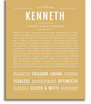 Kenneth Kenneth | Name Art Print – Name Stories