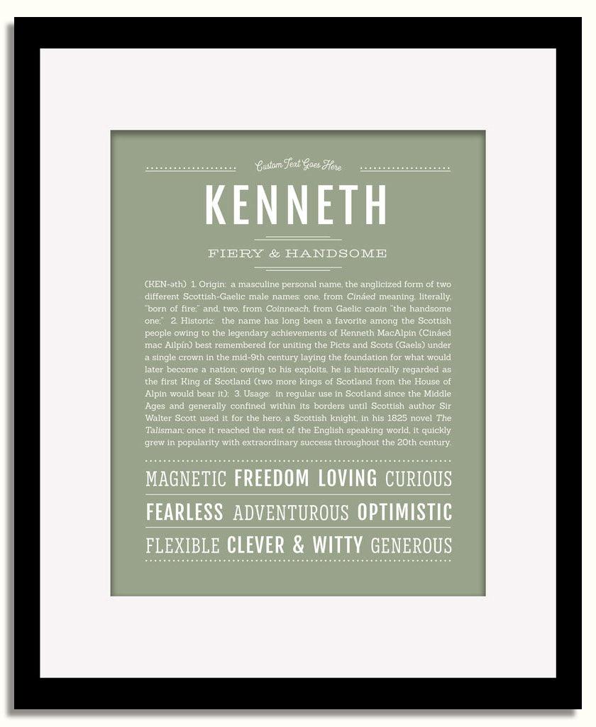 Frame Options | Sage | Black Frame, Matted