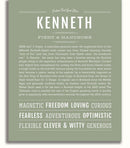 Kenneth Kenneth | Name Art Print – Name Stories