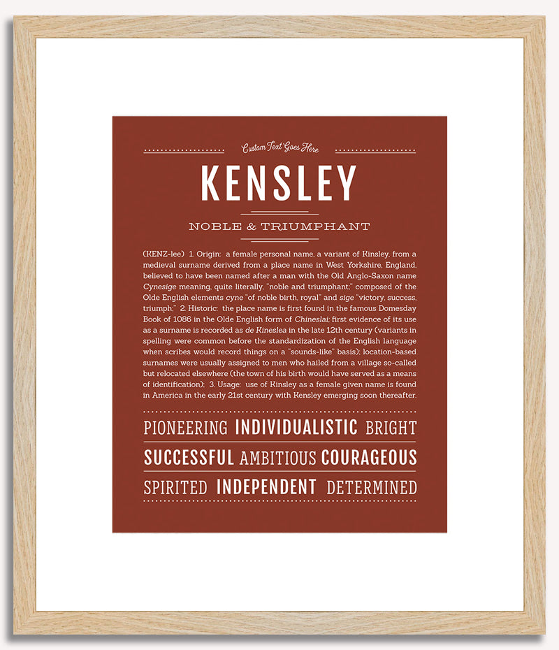 Kensley | Name Art Print