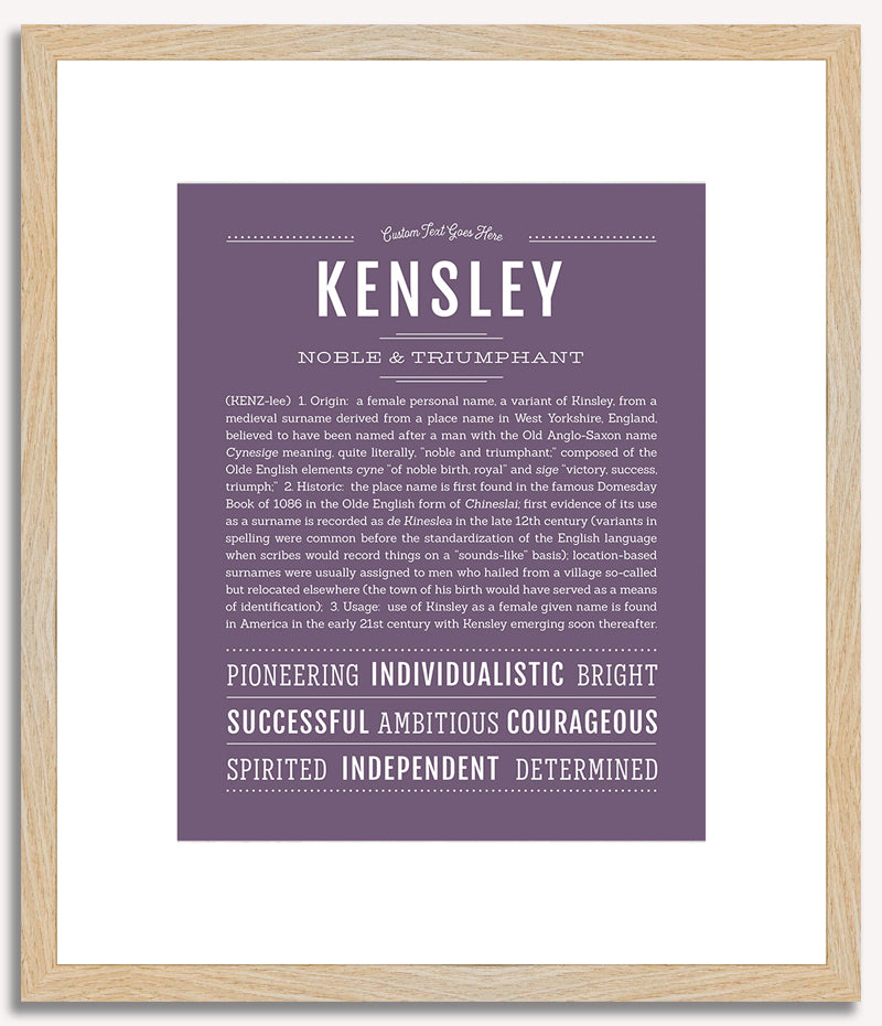 Kensley | Name Art Print