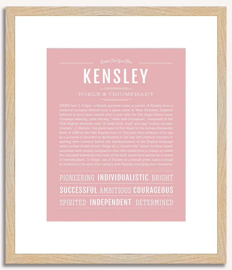 Kensley | Name Art Print