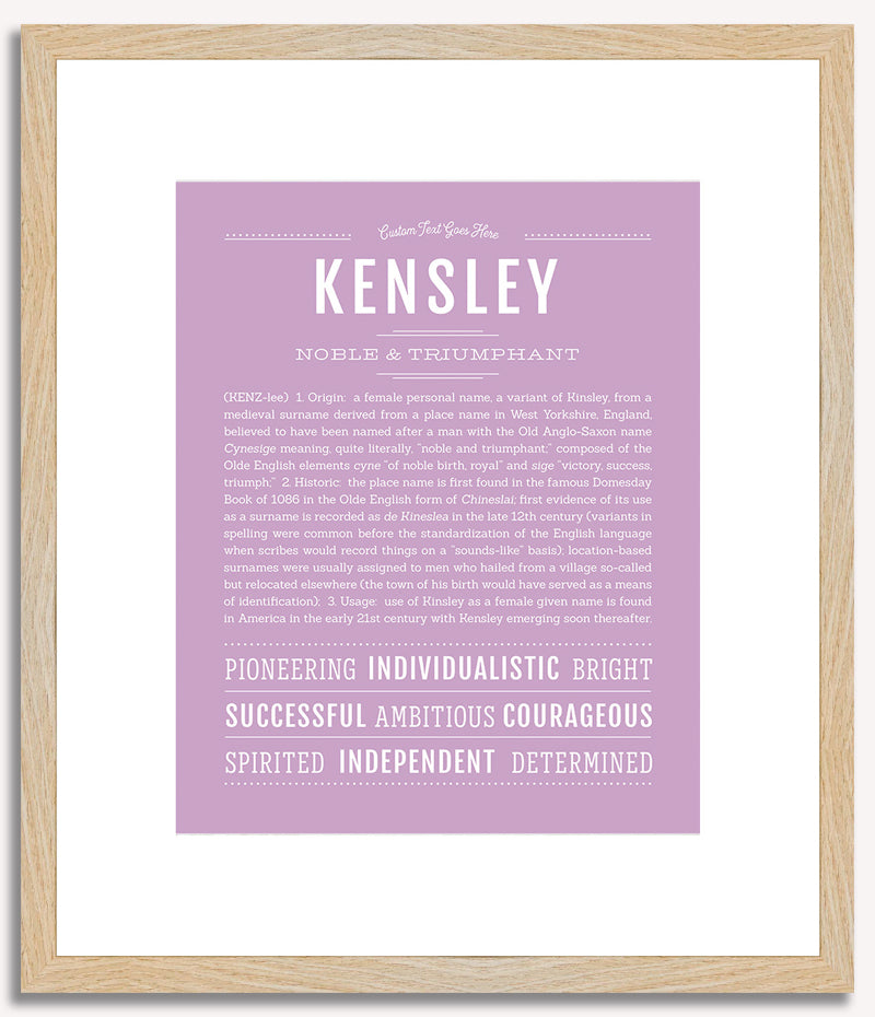 Kensley | Name Art Print