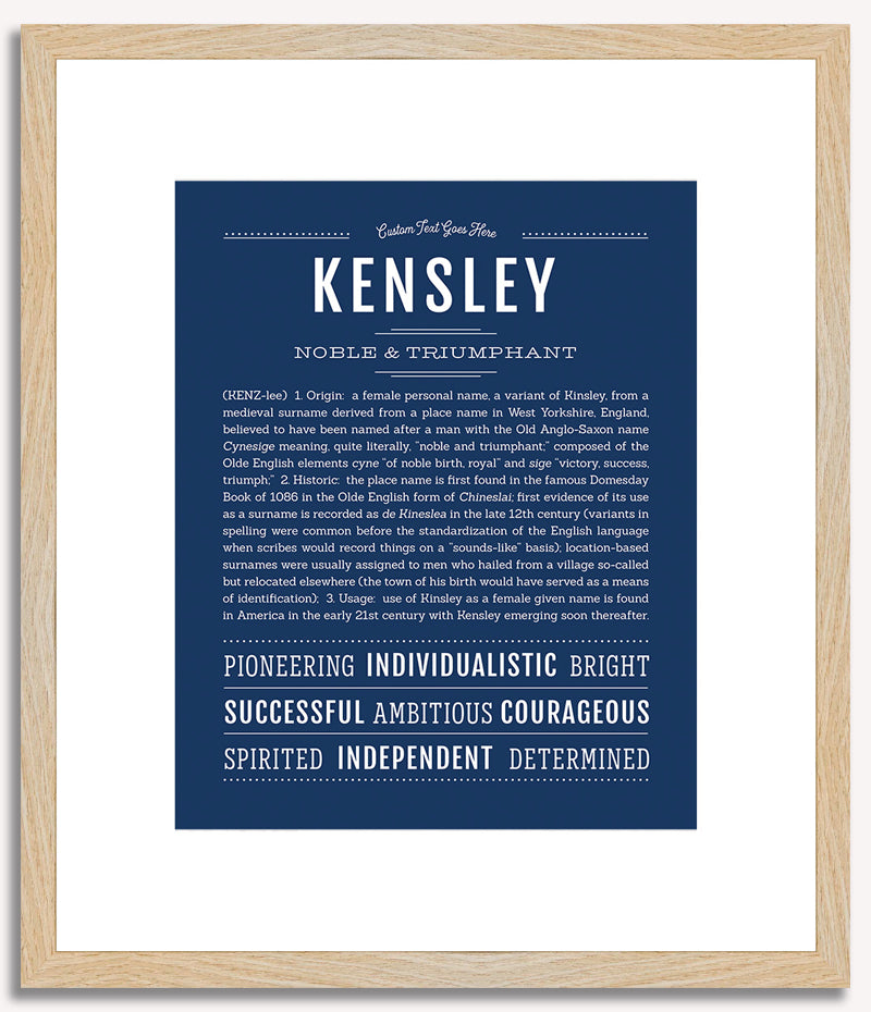 Kensley | Name Art Print