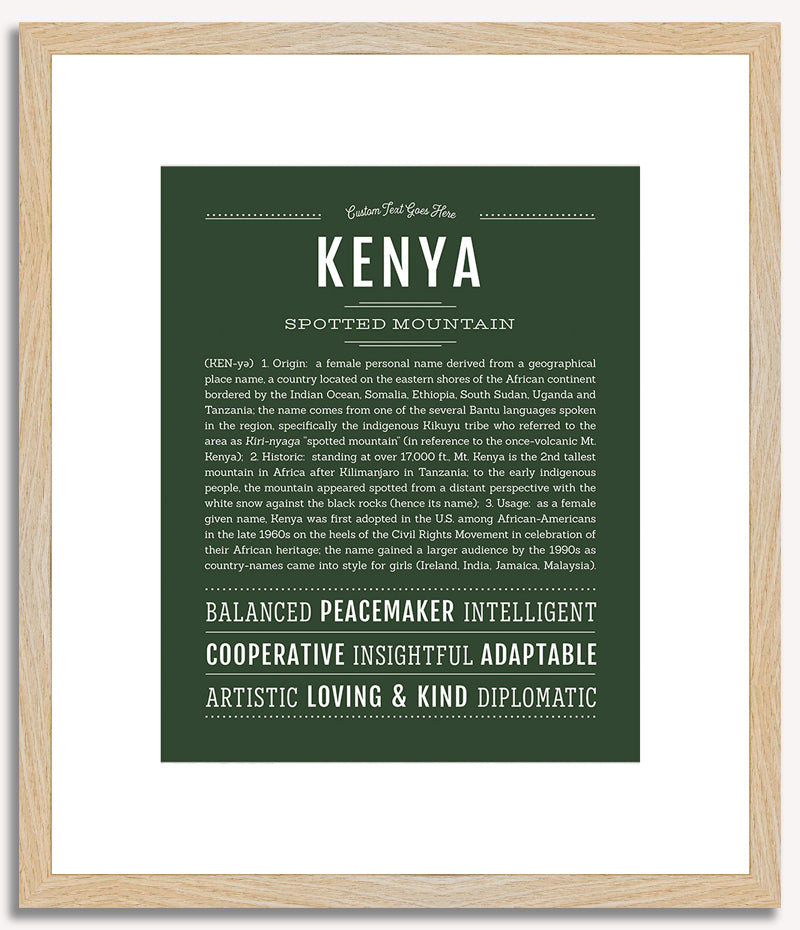 Kenya | Name Art Print