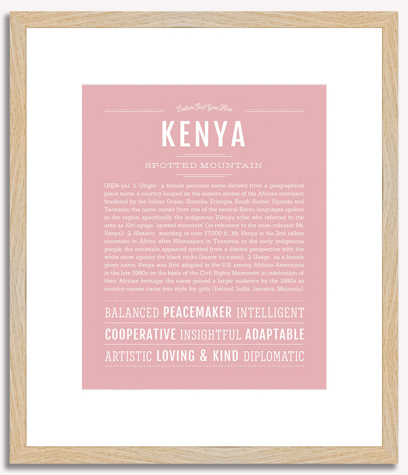 Kenya | Name Art Print