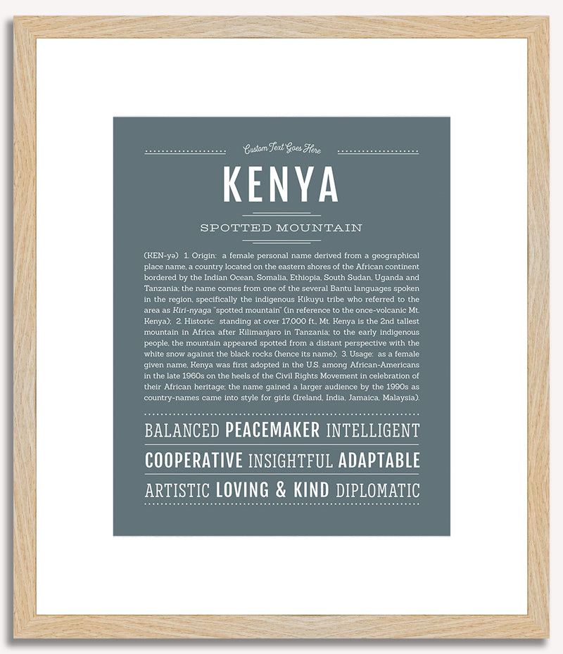 Kenya | Name Art Print