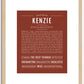 Kenzie | Name Art Print