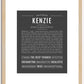 Kenzie | Name Art Print