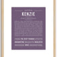 Kenzie | Name Art Print