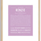 Kenzie | Name Art Print