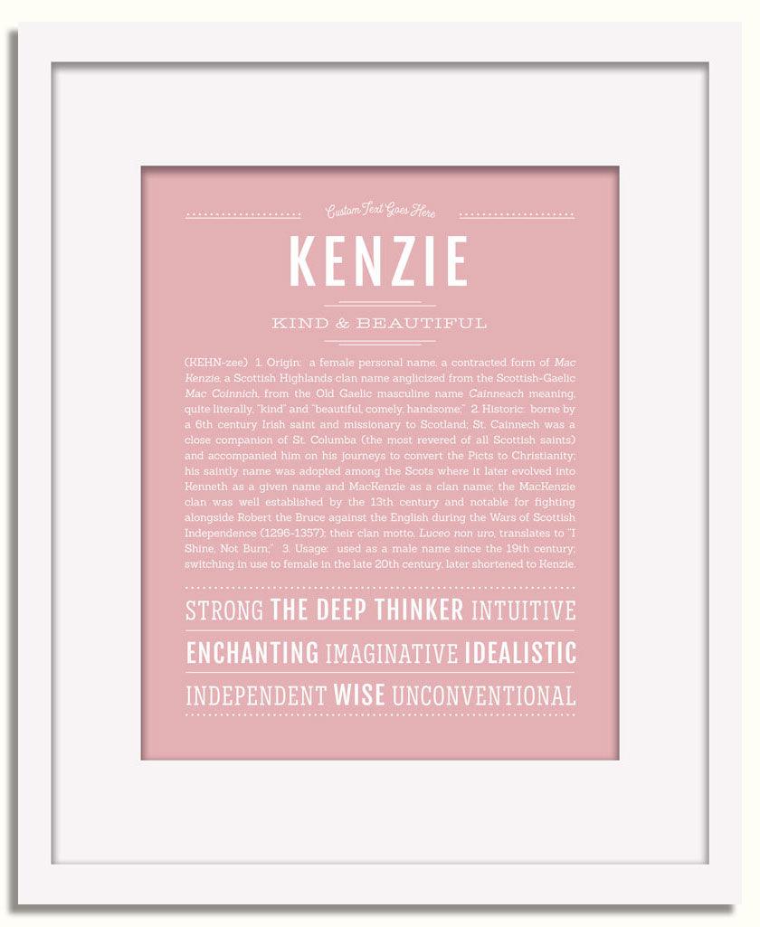 Frame Options | Dusty Rose | White Frame, Matted