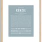 Kenzie | Name Art Print