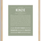 Kenzie | Name Art Print