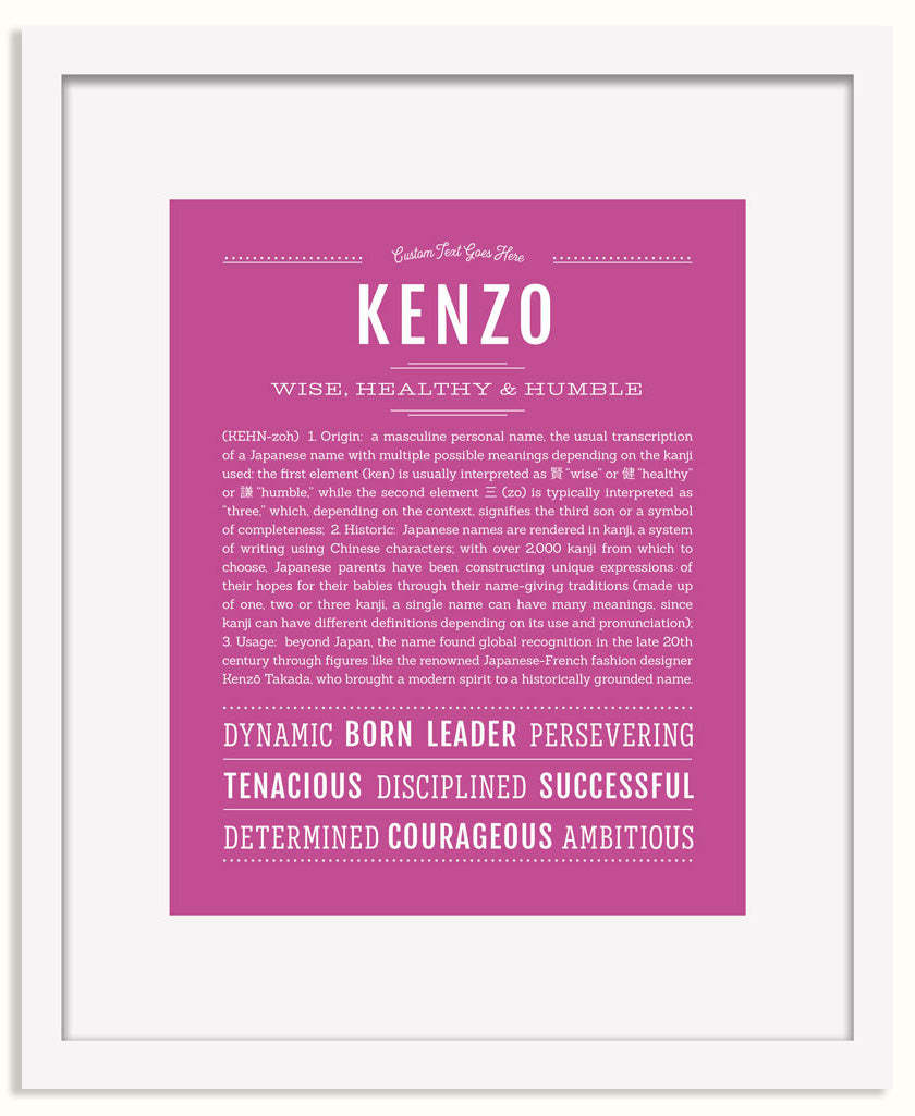 Frame Options | Dark Pink | White Frame, Matted
