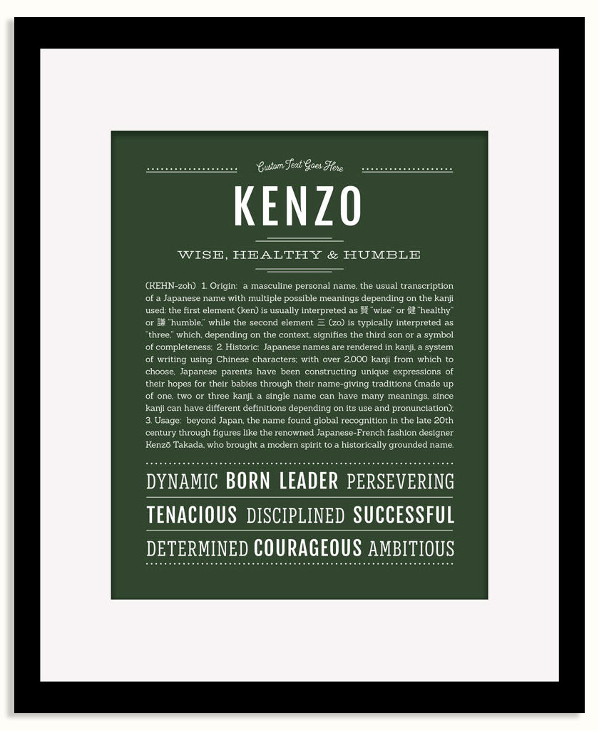 Frame Options | Deep Forest | Black Frame, Matted