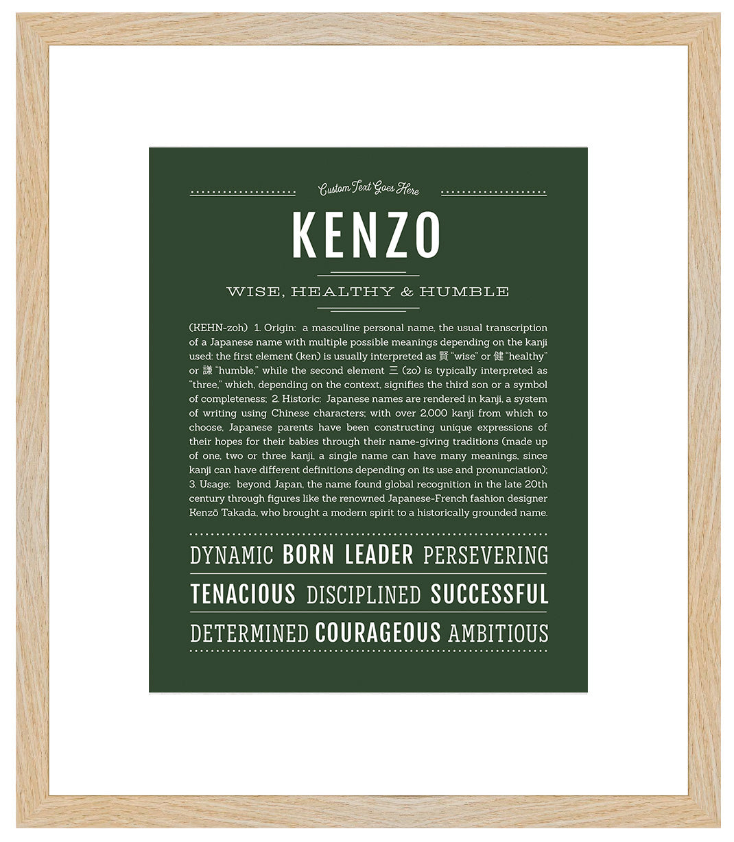 Frame Options | Deep Forest | Maple Frame, Matted