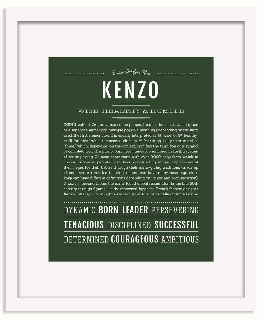 Frame Options | Deep Forest | White Frame, Matted