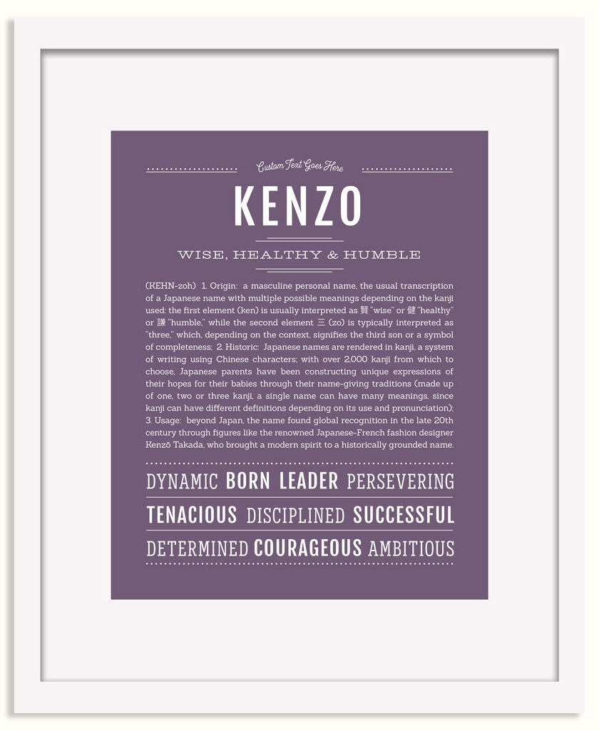 Frame Options | Deep Purple | White Frame, Matted