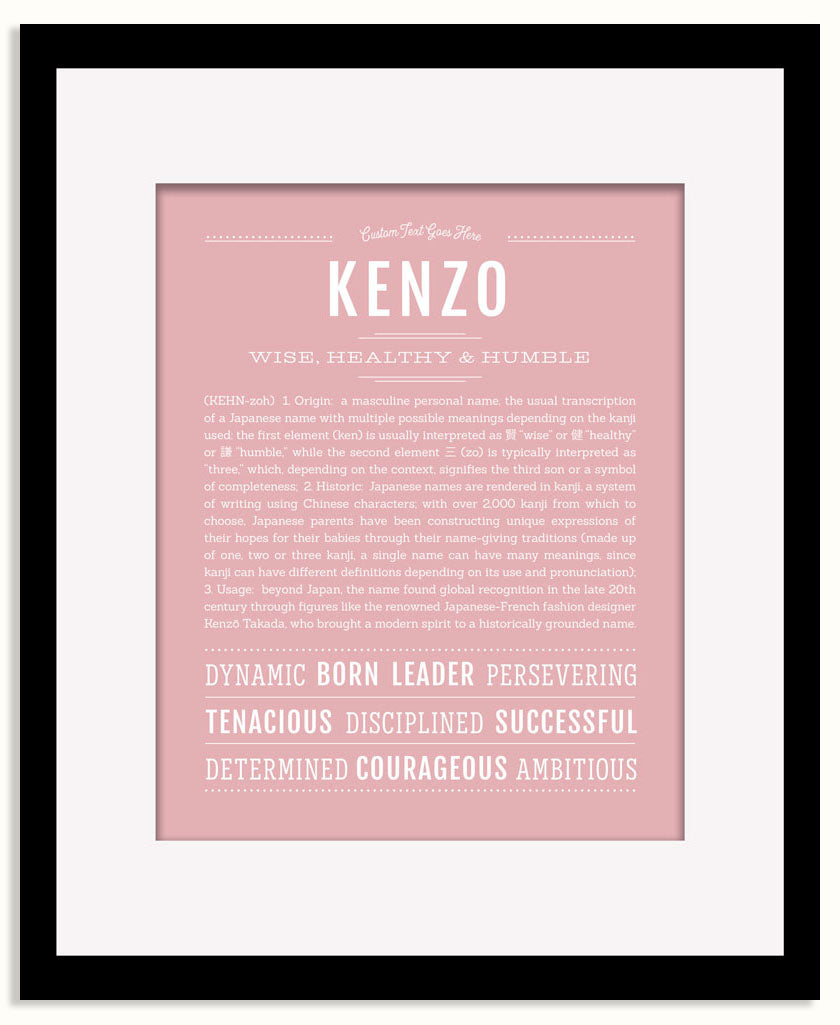 Frame Options | Dusty Rose | Black Frame, Matted