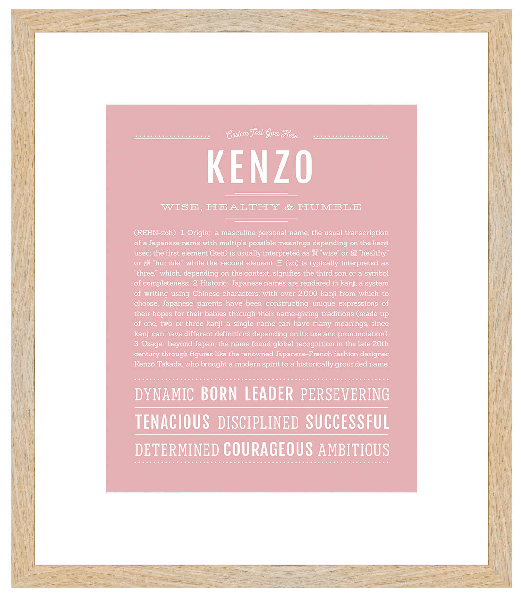 Frame Options | Dusty Rose | Maple Frame, Matted