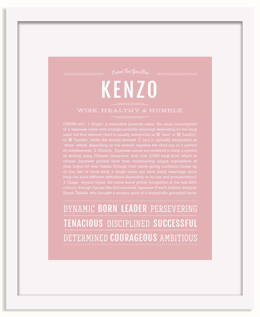 Frame Options | Dusty Rose | White Frame, Matted