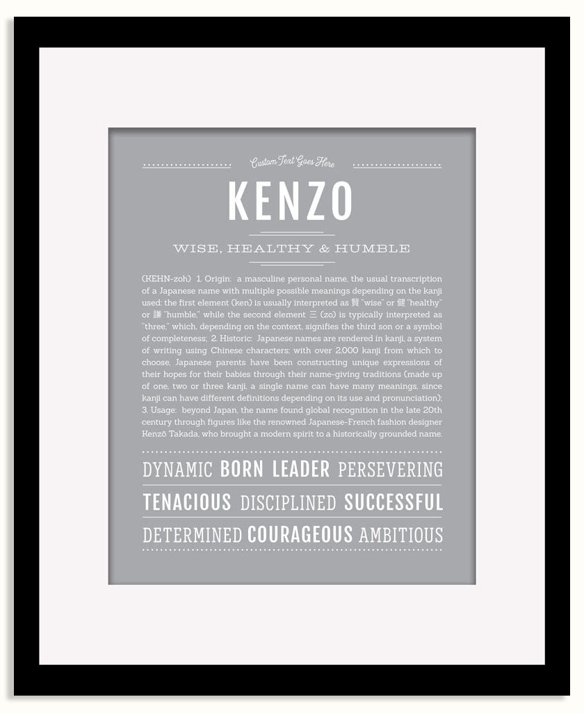 Frame Options | Light Gray | Black Frame, Matted