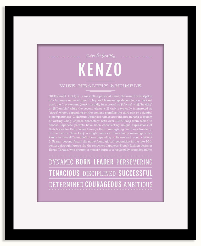 Frame Options | Lilac | Black Frame, Matted